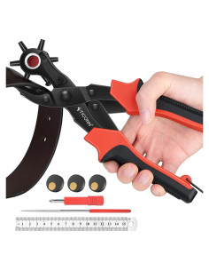 Juego de Perforación de Agujeros de Cuero TICONN - 6 Tamaños