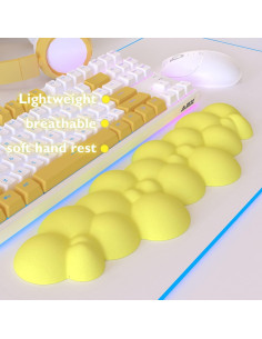 Reposap muñecas ergonómico ATTACK SHARK amarillo 38x11 cm 2