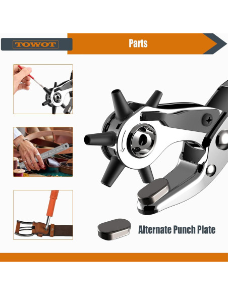 Perforador de Agujeros TOWOT LP-202, 6 Tamaños, Alta Calidad