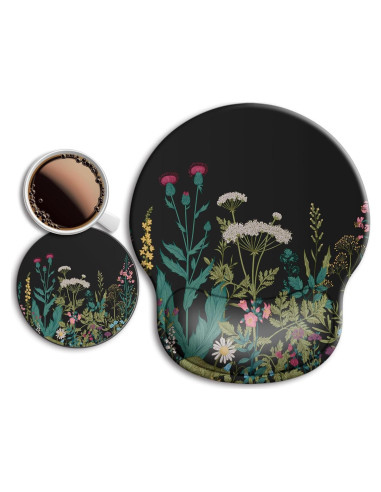 Alfombrilla Ergonómica Wiabsi con Soporte de Gel y Posavasos