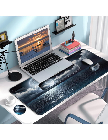 Set Reposamuñecas Ergonomico Wiabsi Océano Lunar 4 en 1 Set Reposamuñecas Ergonomico Wiabsi Océano Lunar 4 en 1