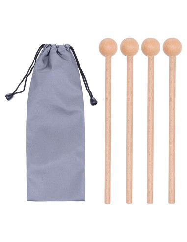 Mazos de Madera para Percusión 20 cm - 2 Pares con Bolsa