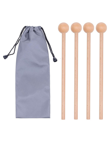Mazos de Madera para Percusión 20 cm - 2 Pares con Bolsa