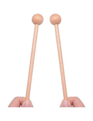 Mazos de Madera para Percusión 20 cm - 2 Pares con Bolsa