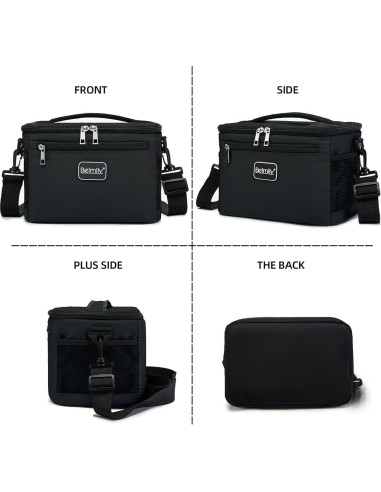 Bolsa de Almuerzo Aislada BEIMILY 8L Negra para Adultos