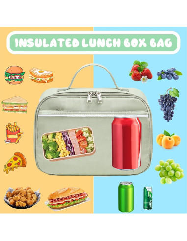 Bolsa de Almuerzo Térmica CAMTOP Verde 25.4x18.03 cm