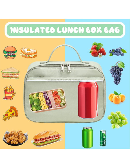 Bolsa de Almuerzo Térmica CAMTOP Verde 25.4x18.03 cm