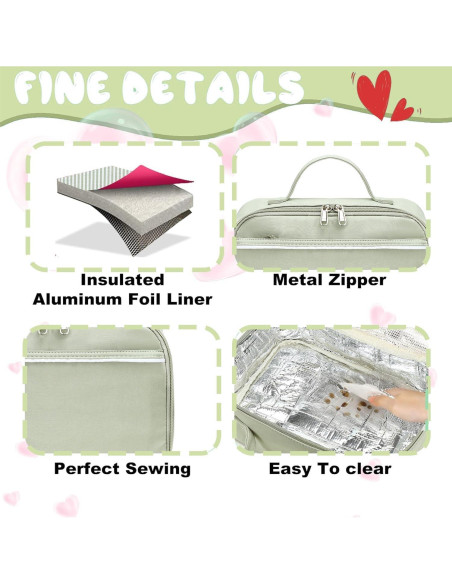 Bolsa de Almuerzo Térmica CAMTOP Verde 25.4x18.03 cm