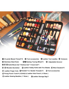 Kit de Herramientas de Trabajo en Cuero BUTUZE 66 Pcs 2