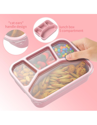 Bento Box XGXN 4 Compartimentos 1300ml Apto Microondas