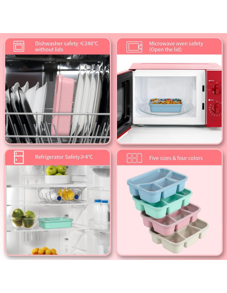 Bento Box XGXN 4 Compartimentos 1300ml Apto Microondas Bento Box XGXN 4 Compartimentos 1300ml Apto Microondas