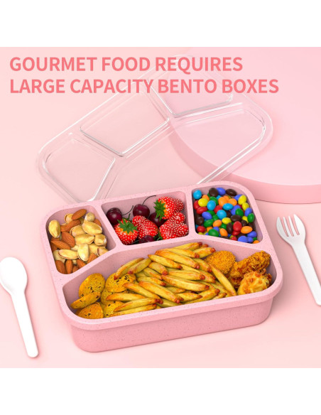 Bento Box XGXN 4 Compartimentos 1300ml Apto Microondas Bento Box XGXN 4 Compartimentos 1300ml Apto Microondas