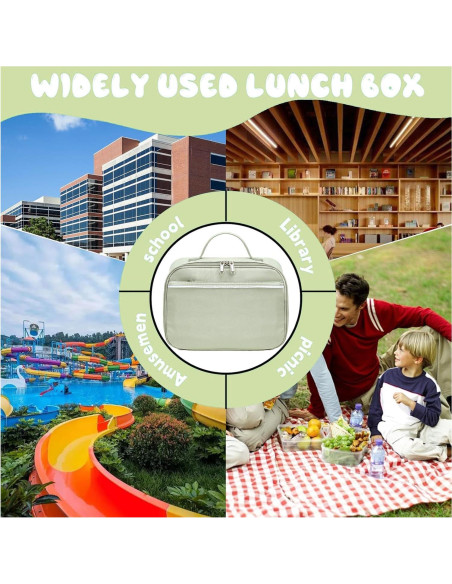 Bolsa de Almuerzo Térmica CAMTOP Verde 25.4x18.03 cm