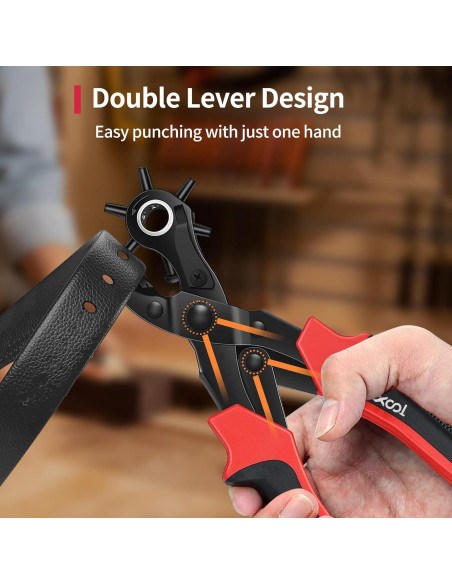 Kit de Alicates Perforadores de Cuero XOOL - 6 Tamaños