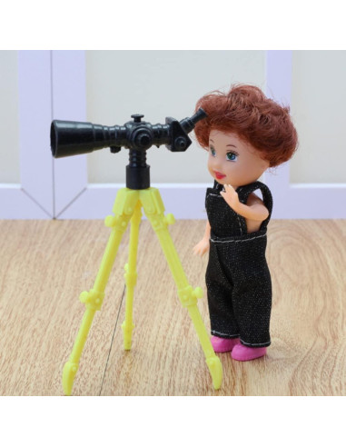 12 Mini Telescopios con Trípode NUOBESTY para Muñecas