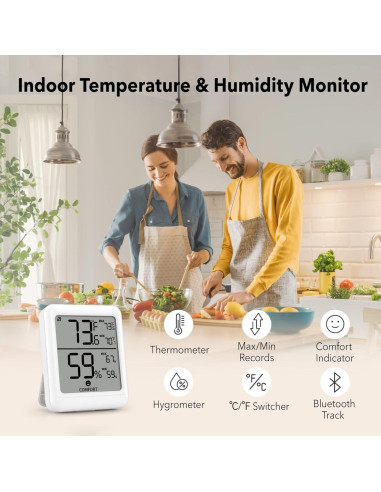 Termómetro e Higrómetro Bluetooth BN-LINK 2 Paquete