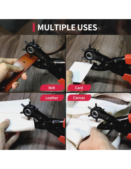 Kit de Alicates Perforadores de Cuero XOOL - 6 Tamaños