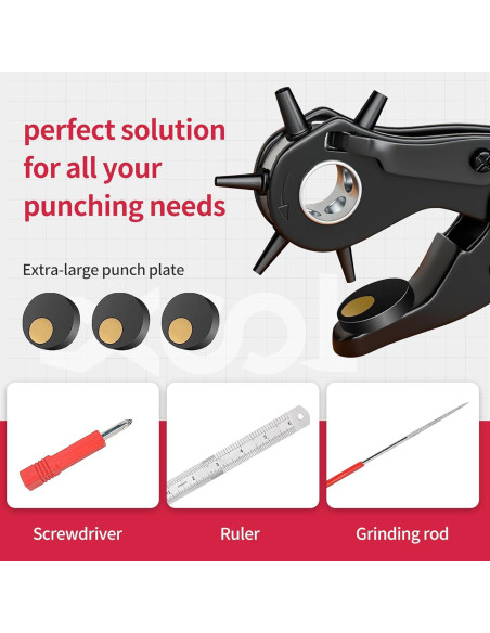 Kit de Alicates Perforadores de Cuero XOOL - 6 Tamaños