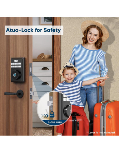 Cerradura Inteligente OOCC G30pro Huella Dactilar Negra