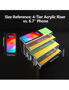 Soporte de Exhibición Acrílico Elegantlife Set de 4 Iridescente 2