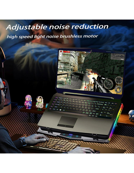 Base de Enfriamiento para Laptop Gaming PHAPPY 1.58kg RGB