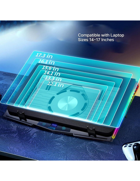 Base de Enfriamiento para Laptop Gaming PHAPPY 1.58kg RGB