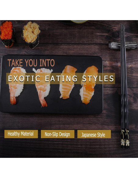 Palillos de Fibra de Vidrio HuaLan 25 cm Antideslizantes 5 Pares