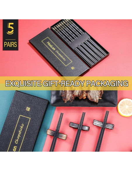 Palillos de Fibra de Vidrio HuaLan 25 cm Antideslizantes 5 Pares