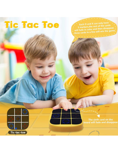 Juego Electrónico Tres en Raya 4 en 1 Yemona Amarillo