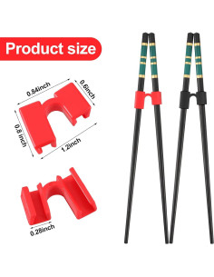 10 Ayudantes Reutilizables de Palillos Patelai - Rojo y Negro 2