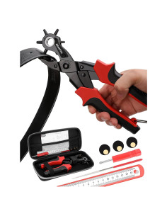 Juego de Perforadoras de Cuero KingTool, 6 Tamaños, Manual