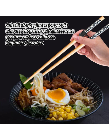 5 Pares de Palillos de Entrenamiento LYART 22,5 cm Reutilizables