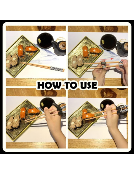 5 Pares de Palillos de Entrenamiento LYART 22,5 cm Reutilizables