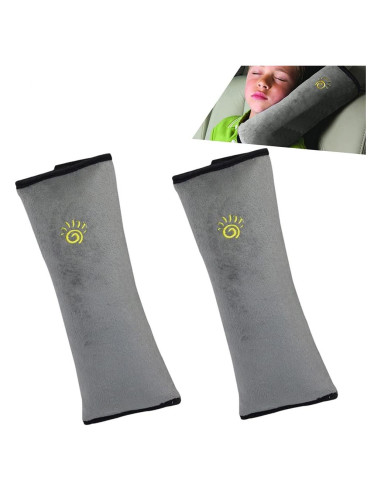 Almohada de Cinturón de Seguridad COFFLED Gris 2 Unidades