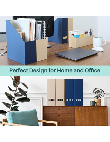 Soporte de Revistas LifeSto Cartón Azul Clásico Paquete 6