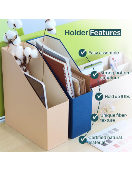 Soporte de Revistas LifeSto Cartón Azul Clásico Paquete 6