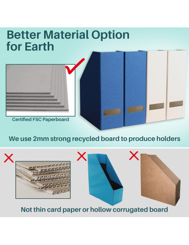 Soporte de Revistas LifeSto Cartón Azul Clásico Paquete 6