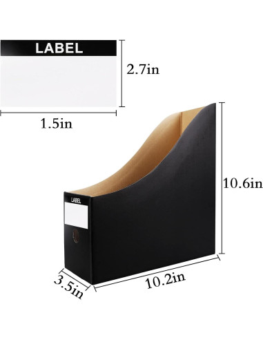 Soporte de Revistas Limitliho Negro 2 Paquete 26.92 cm