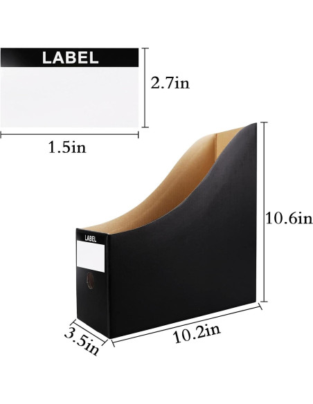 Soporte de Revistas Limitliho Negro 2 Paquete 26.92 cm