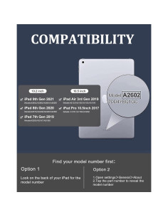 Funda D DINGRICH con teclado para iPad 10.2 9/8/7 gen 2