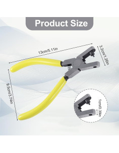 Perforador de Agujeros para Cinturones Teaaha 2mm Amarillo 2