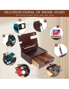 Estación de Acoplamiento de Madera Xgunion con Cajón 1.67 kg 2