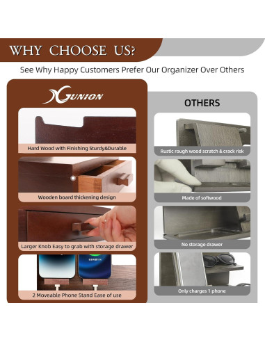 Estación de Acoplamiento de Madera Xgunion con Cajón 1.67 kg