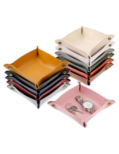 12 Bandejas de Cuero Tolare para Llaves y Joyería
