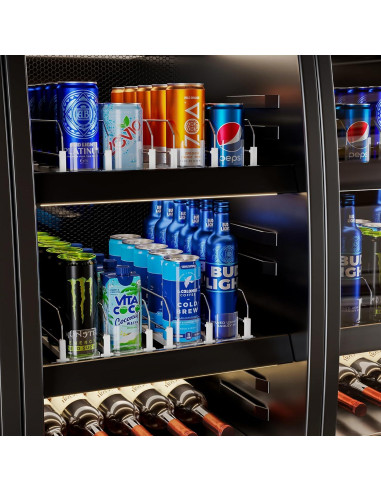 Organizador de Bebidas Puricon para Refrigerador 2 Filas Blanco