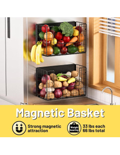 Estante Magnético Ofiray-home para Nevera 2.99 kg Negro 2