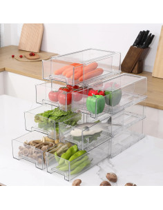 Cajón de Almacenamiento Apilable SIMPEXPE 2 Paquete 32x15x11cm 2