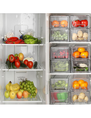 Cajón de Almacenamiento Apilable SIMPEXPE 2 Paquete 32x15x11cm