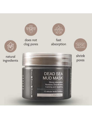 Conjunto de 3 Máscaras Faciales de Carbón Top Fortune - Barro del Mar Muerto