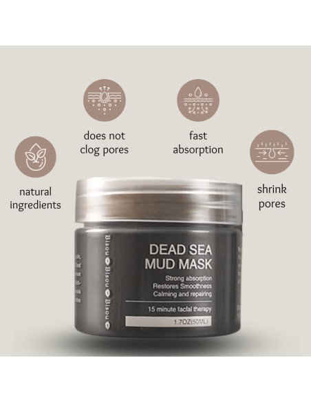 Conjunto de 3 Máscaras Faciales de Carbón Top Fortune - Barro del Mar Muerto